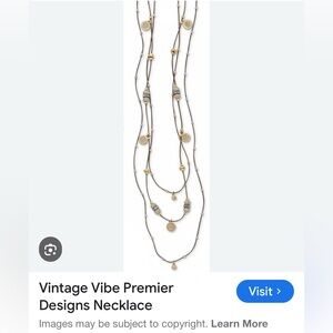 Premier Designs Vintage Vibe necklace approx 42”
